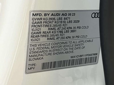 2023 Audi Q8 Prestige 55 TFSI quattro Tiptronic