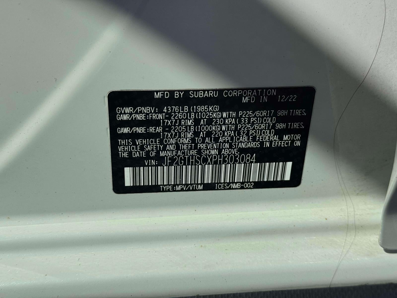 2023 Subaru Crosstrek Sport