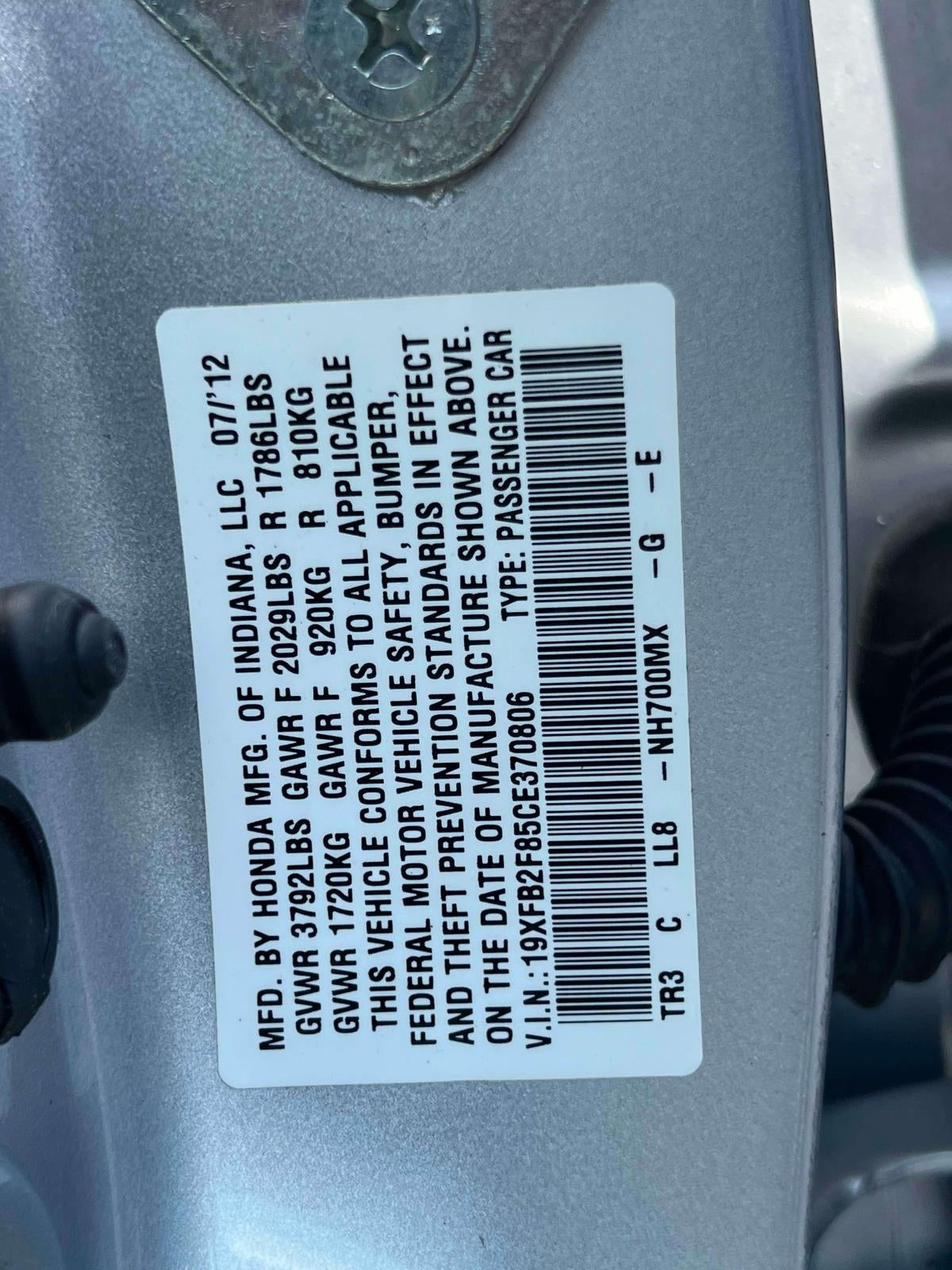 2012 Honda Civic EX