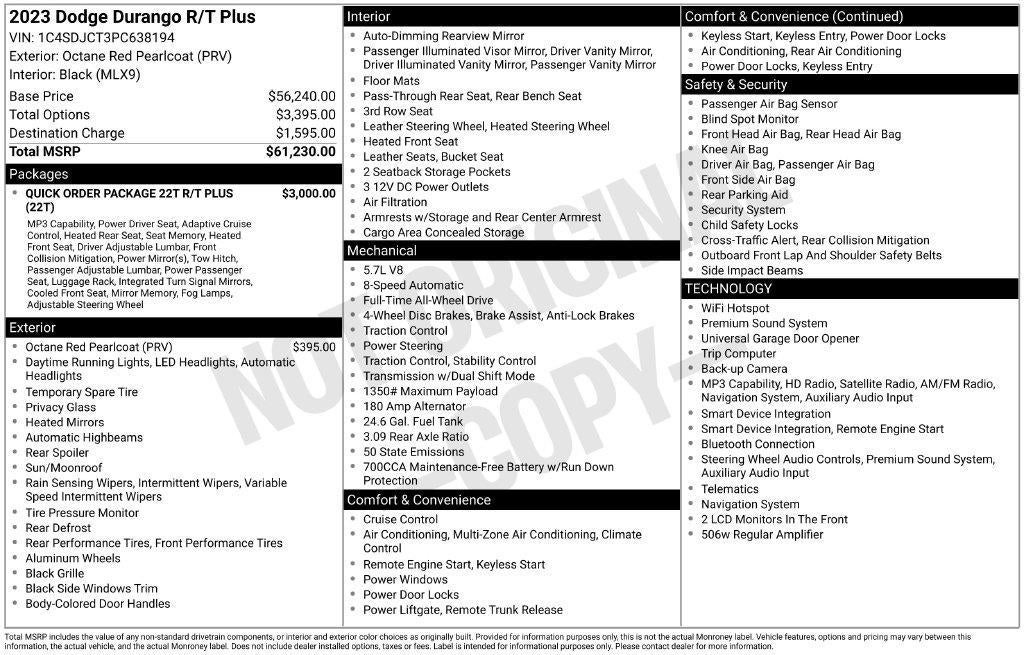 2023 Dodge Durango R/T Plus AWD