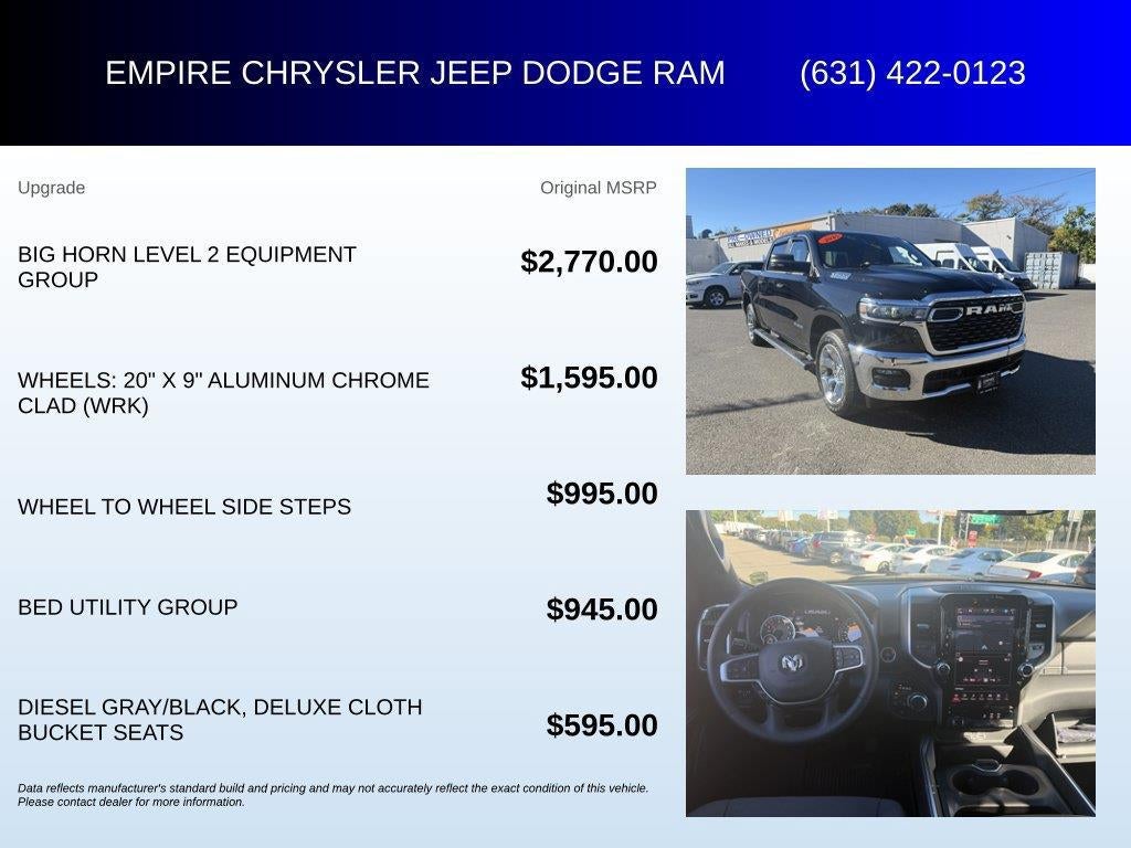 2025 RAM 1500 Big Horn Crew Cab 4x4 57' Box