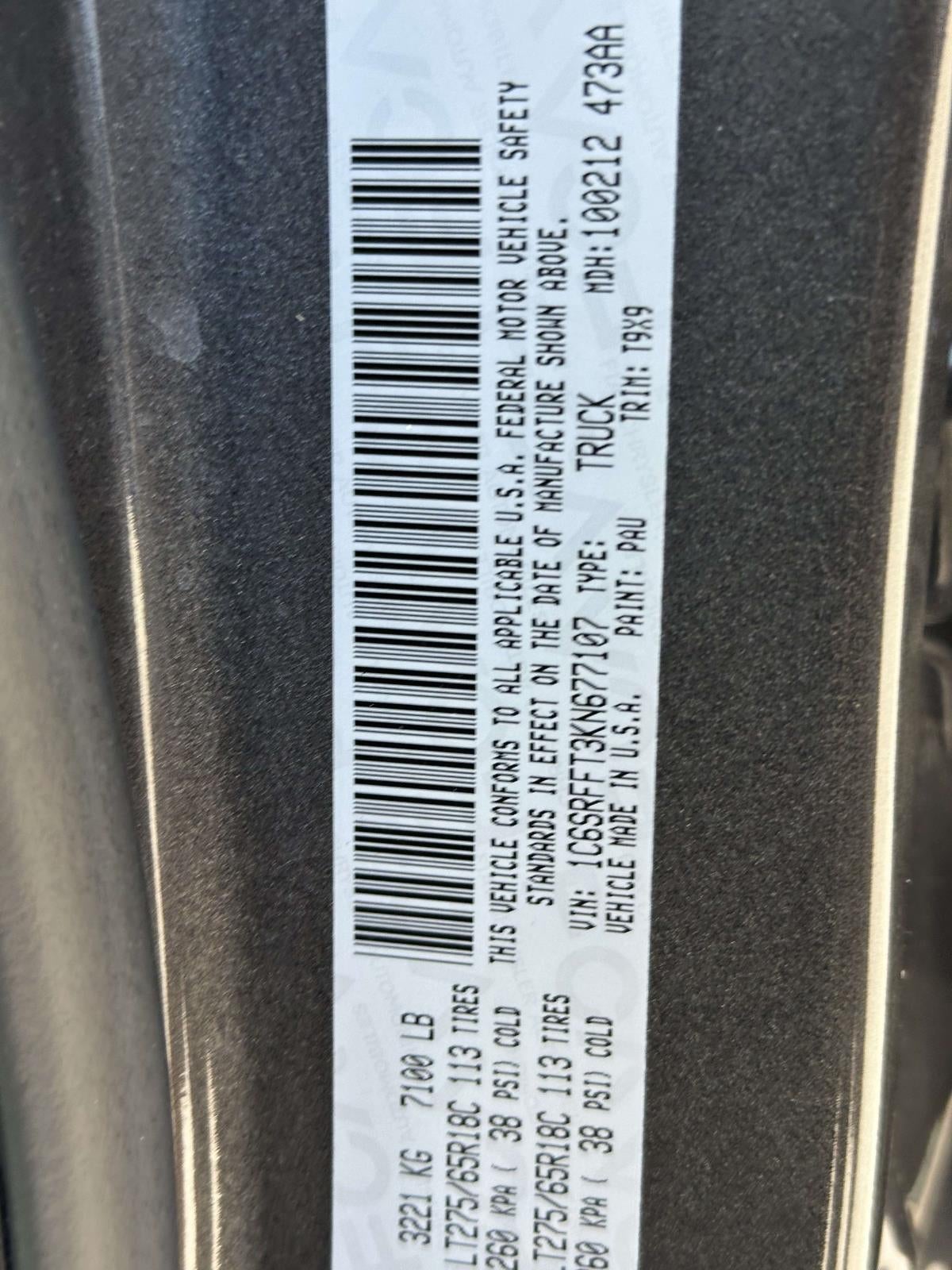 2019 RAM 1500 Big Horn/Lone Star Crew Cab 4x4 57' Box