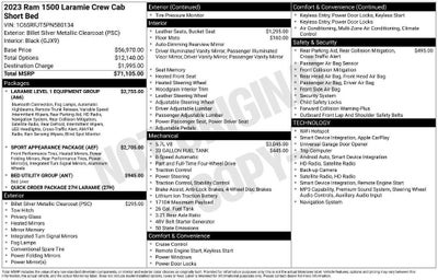2023 RAM 1500 Laramie Crew Cab 4x4 57' Box