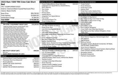 2022 RAM 1500 TRX Crew Cab 4x4 57' Box