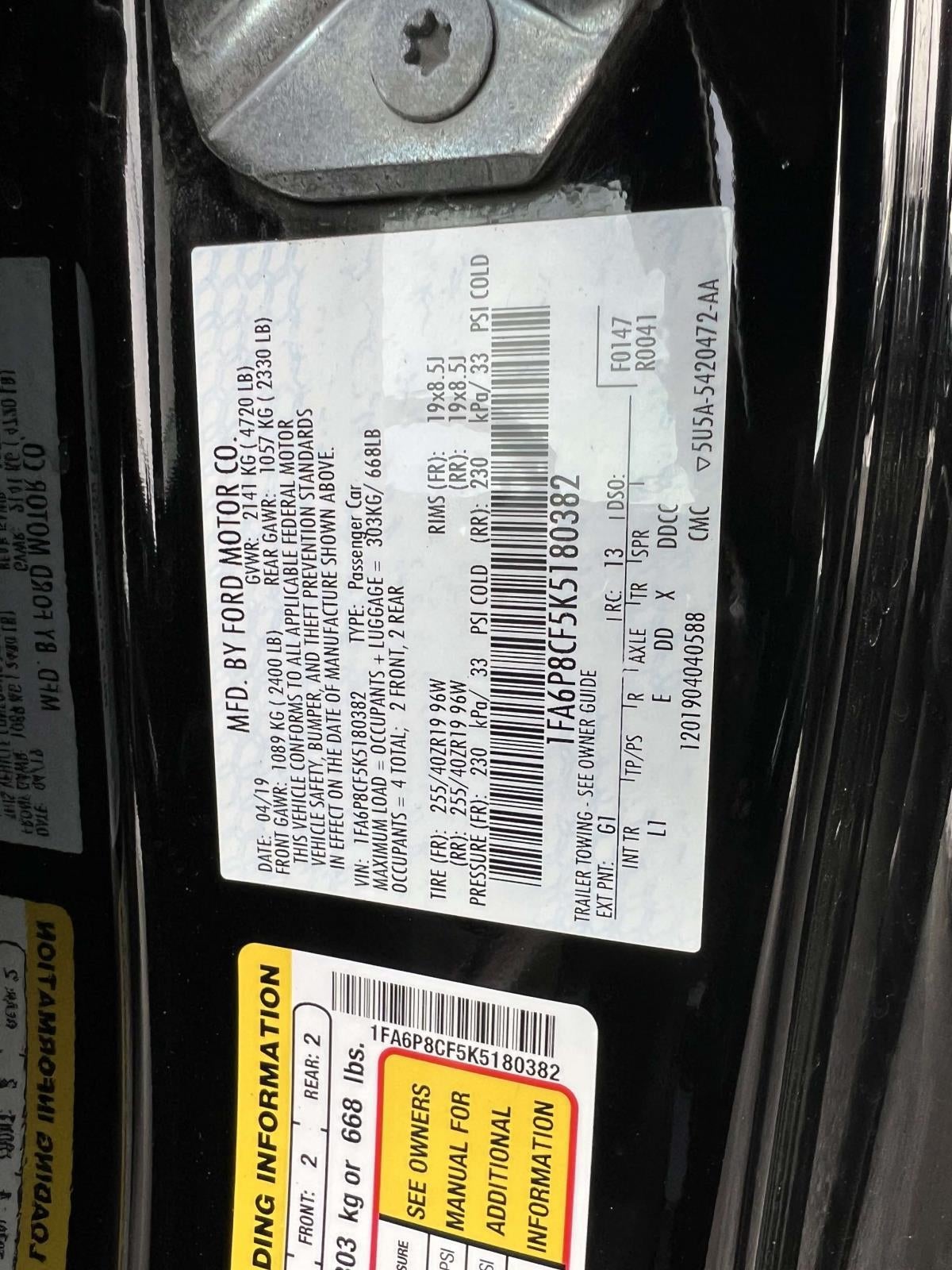 2019 Ford Mustang GT Premium