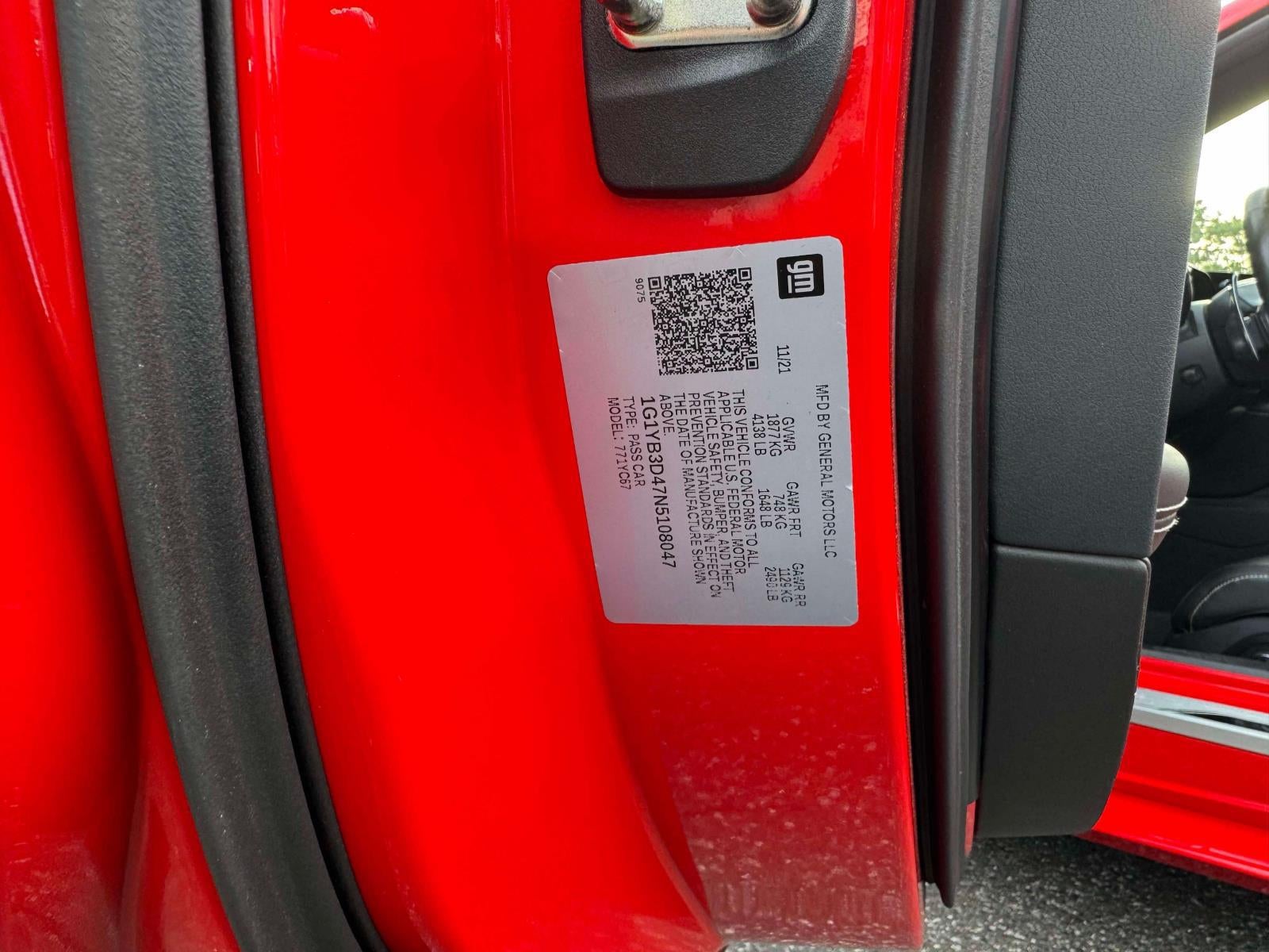 2022 Chevrolet Corvette Stingray RWD Convertible 2LT