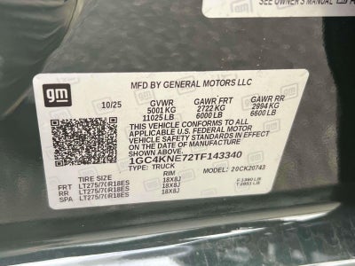 2026 Chevrolet Silverado 2500HD Crew Cab, Standard Bed, LT, 4WD