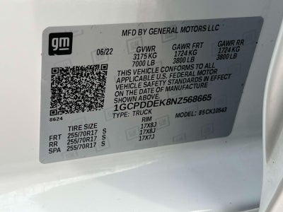 2022 Chevrolet Silverado 1500 4WD Crew Cab Standard Bed LT