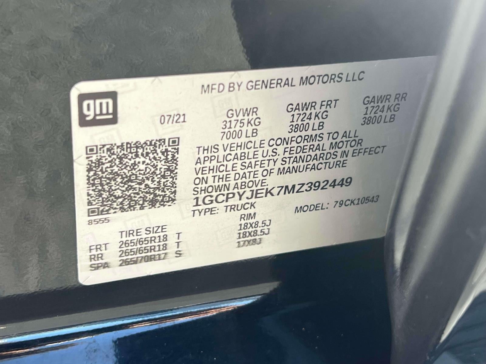 2021 Chevrolet Silverado 1500 4WD Crew Cab Short Bed LT with 2FL