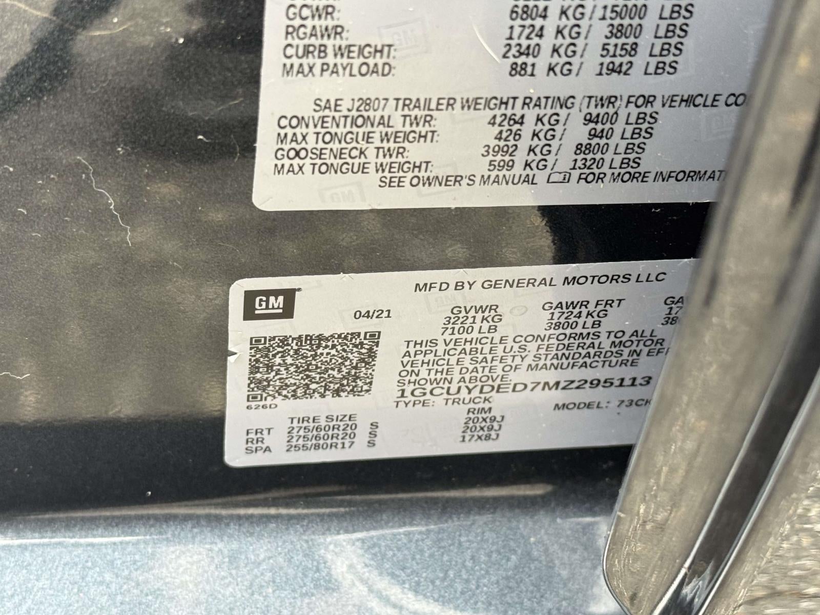 2021 Chevrolet Silverado 1500 4WD Crew Cab Short Bed LT