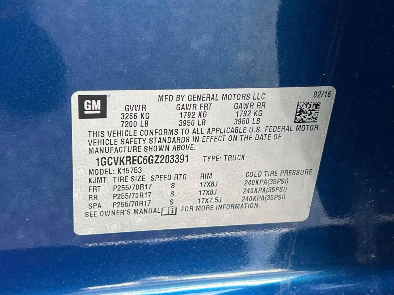 2016 Chevrolet Silverado 1500 1LT