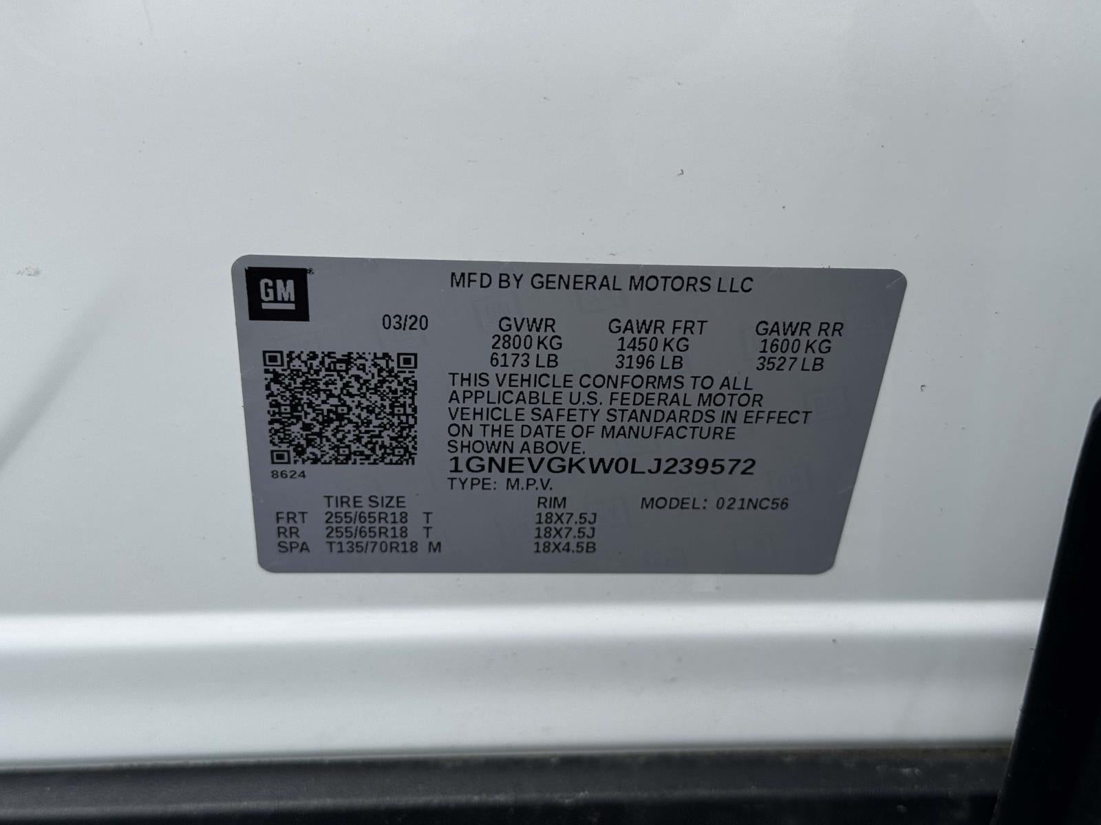 2020 Chevrolet Traverse AWD LT Cloth