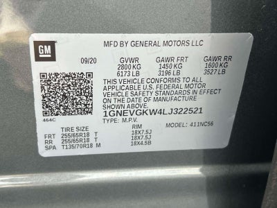 2020 Chevrolet Traverse AWD LT Cloth