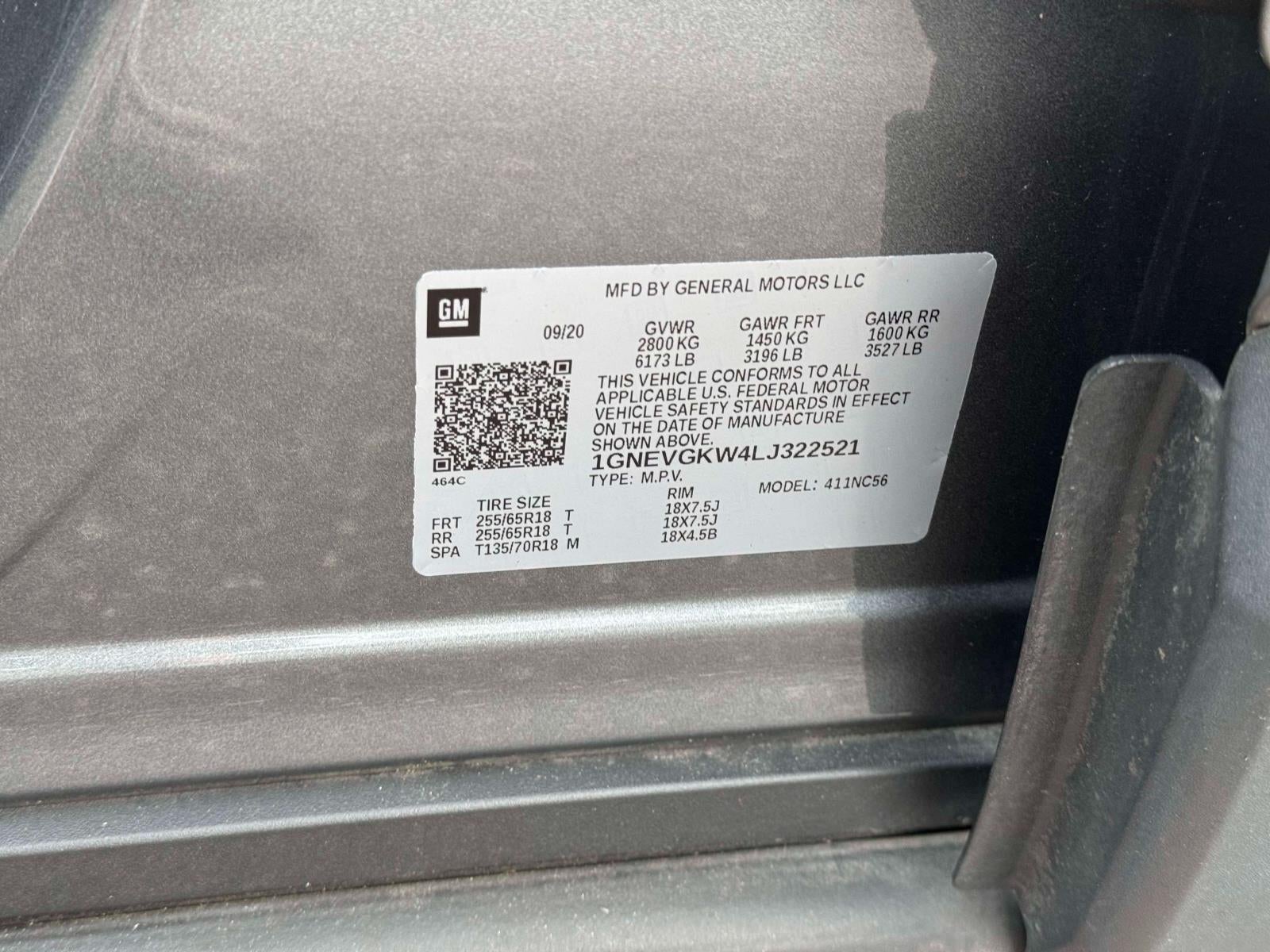 2020 Chevrolet Traverse AWD LT Cloth