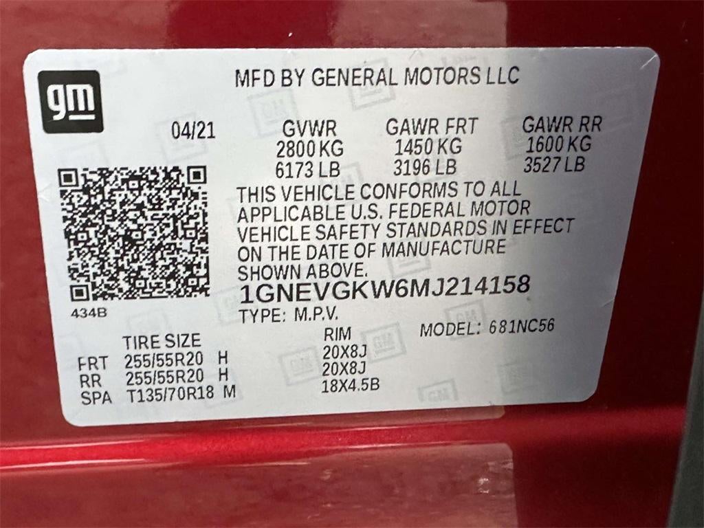 2021 Chevrolet Traverse AWD LT Cloth