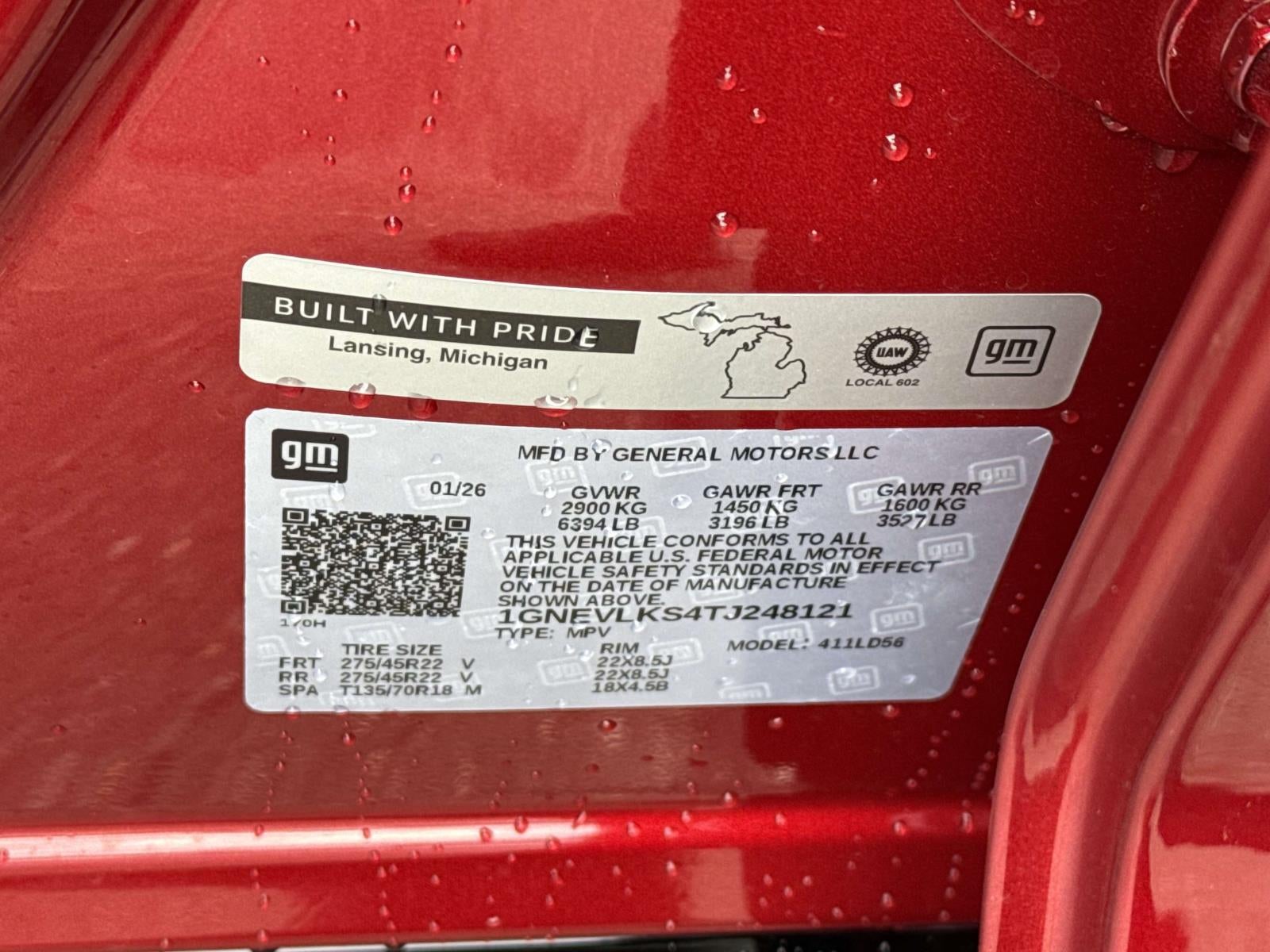 2026 Chevrolet Traverse AWD RS