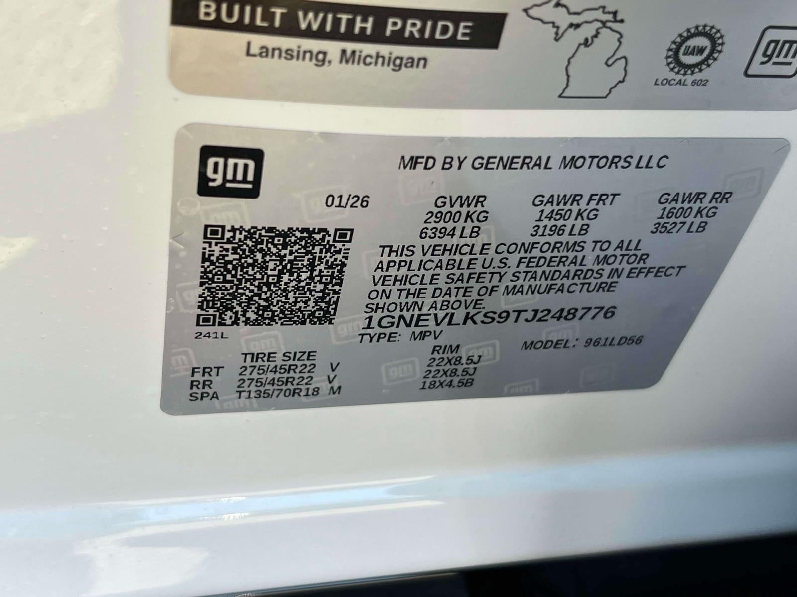 2026 Chevrolet Traverse AWD RS