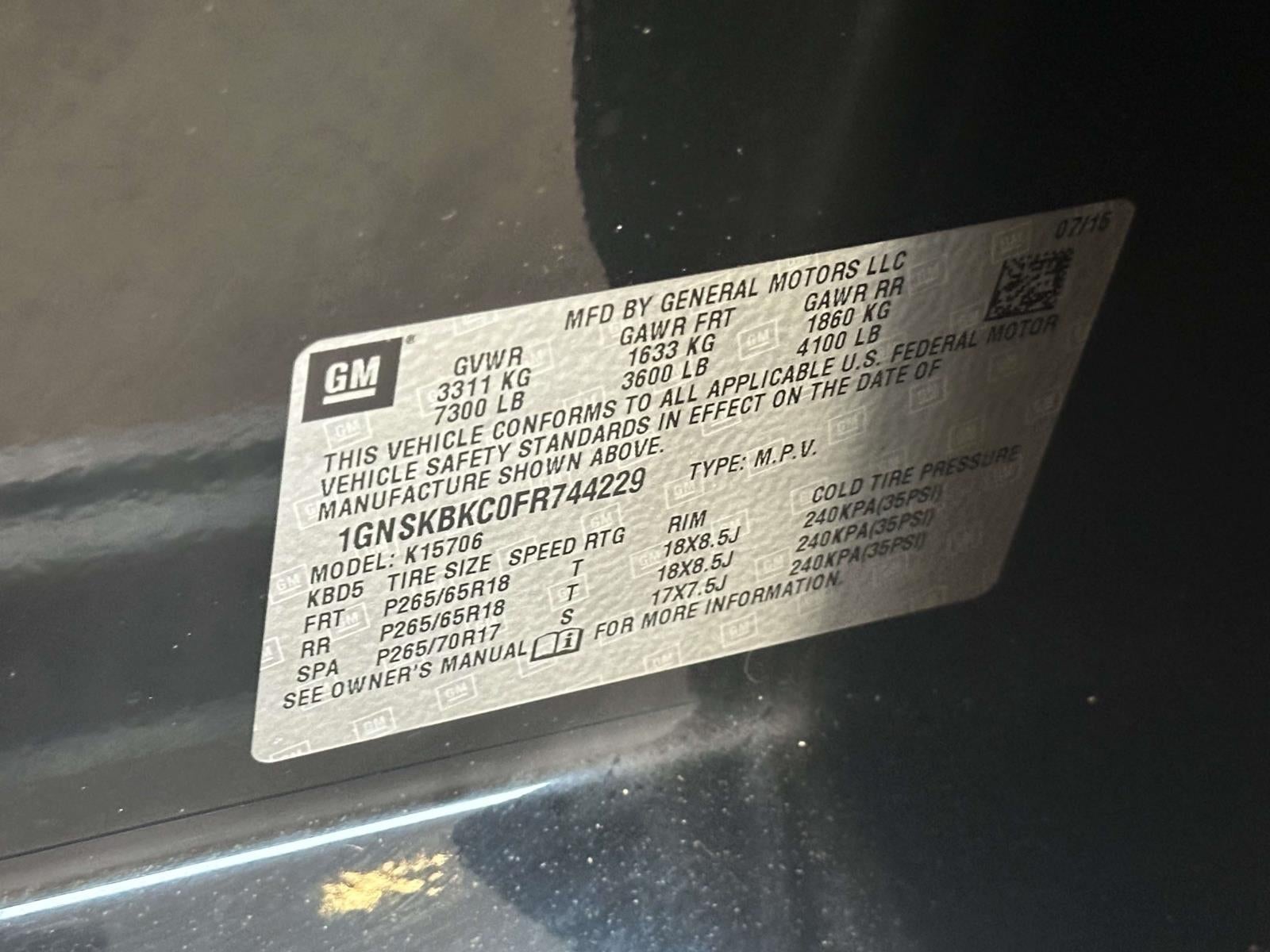 2015 Chevrolet Tahoe LT