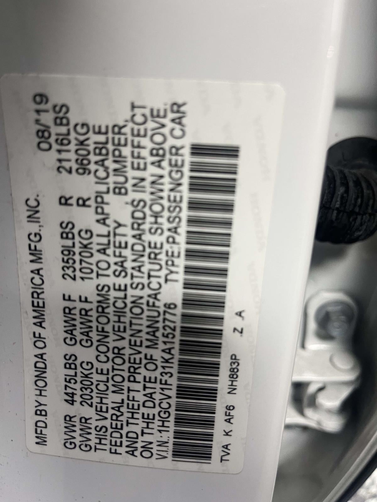 2019 Honda Accord Sport