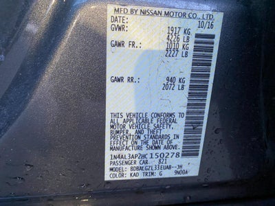 2017 Nissan Altima 2.5 S