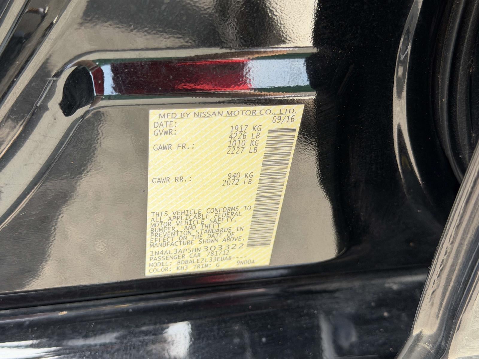 2017 Nissan Altima 2.5 S