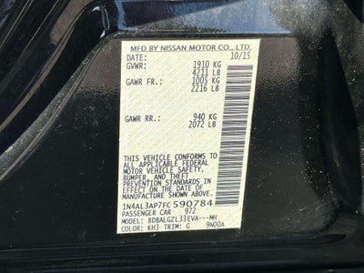 2015 Nissan Altima 2.5 S