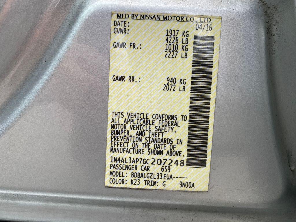 2016 Nissan Altima 2.5 S