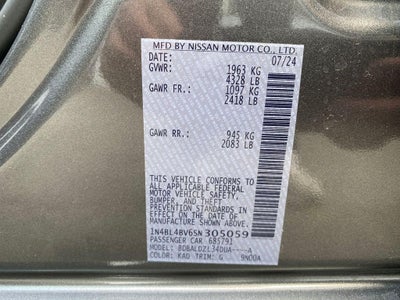 2025 Nissan Altima S FWD