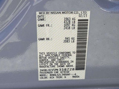 2023 Nissan Altima SR FWD