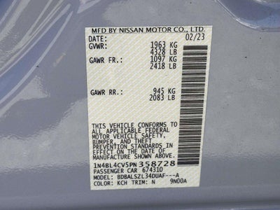 2023 Nissan Altima SR FWD