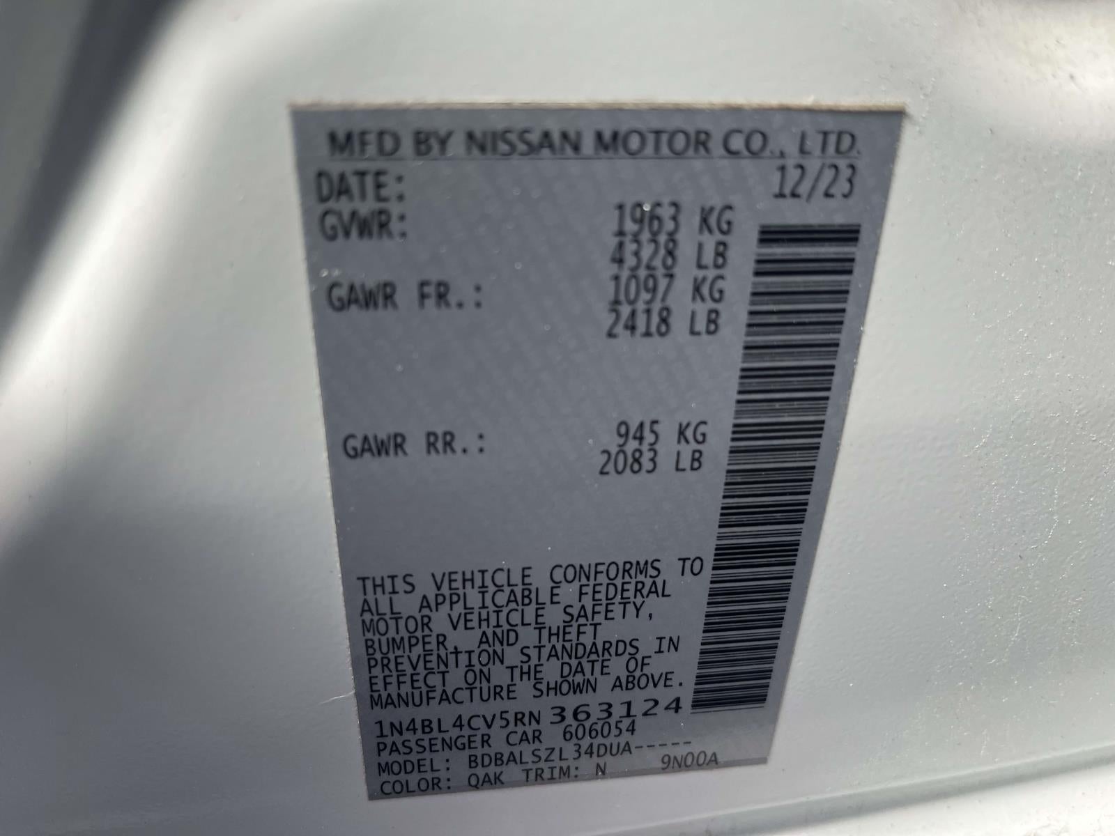 2024 Nissan Altima SR FWD