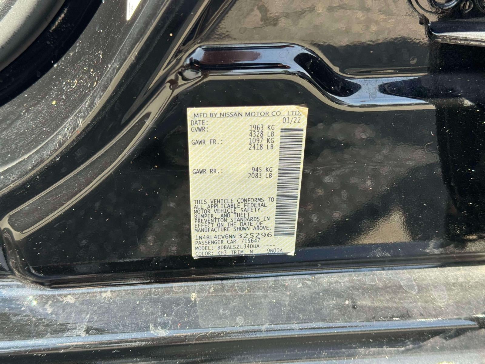 2022 Nissan Altima SR FWD