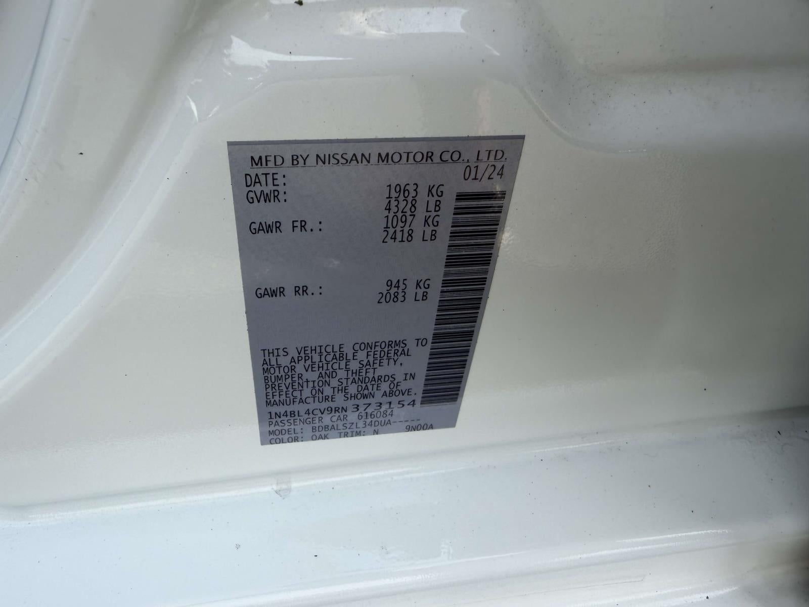 2024 Nissan Altima SR FWD