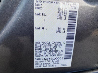 2023 Nissan Altima SV FWD