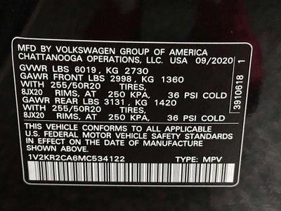 2021 Volkswagen Atlas 3.6L V6 SE w/Technology