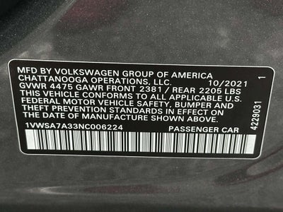 2022 Volkswagen Passat 2.0T SE