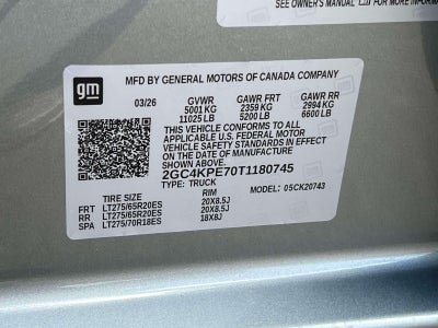 2026 Chevrolet Silverado 2500HD Crew Cab, Standard Bed, LTZ, 4WD