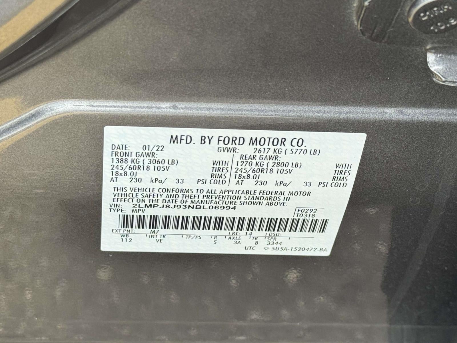 2022 Lincoln Nautilus Standard