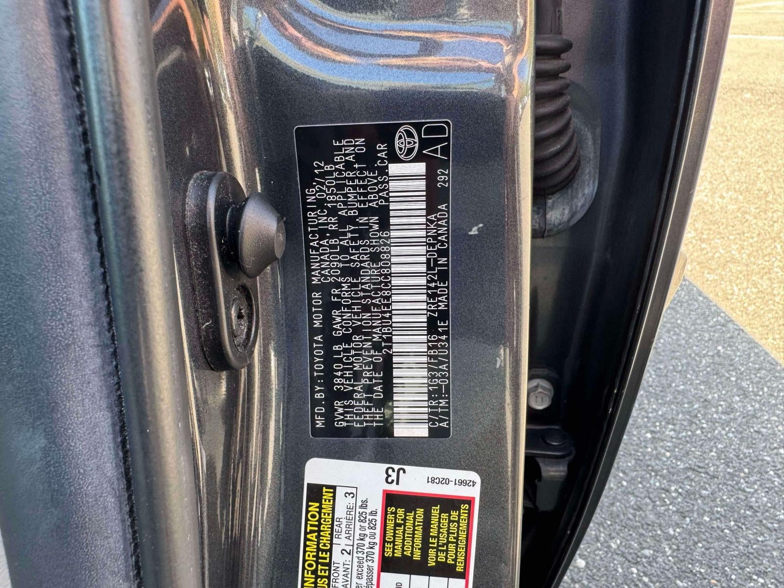 2012 Toyota Corolla LE