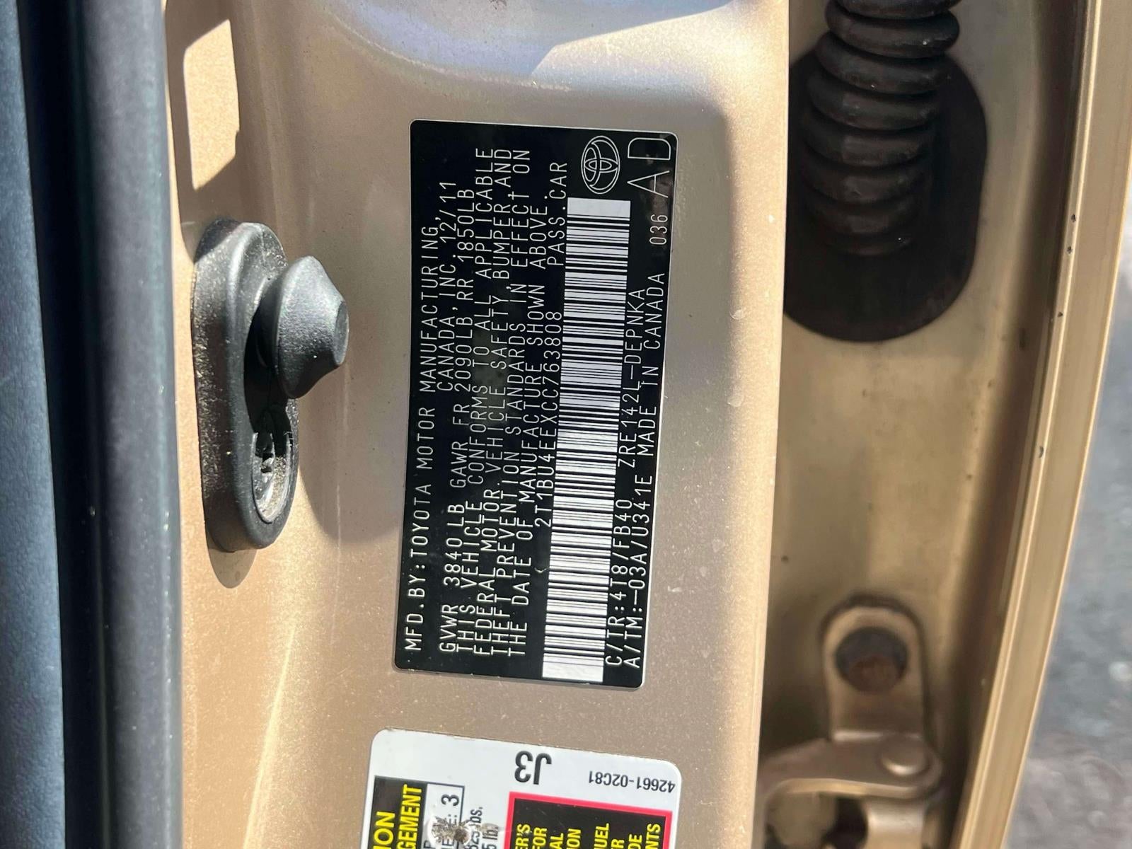 2012 Toyota Corolla LE