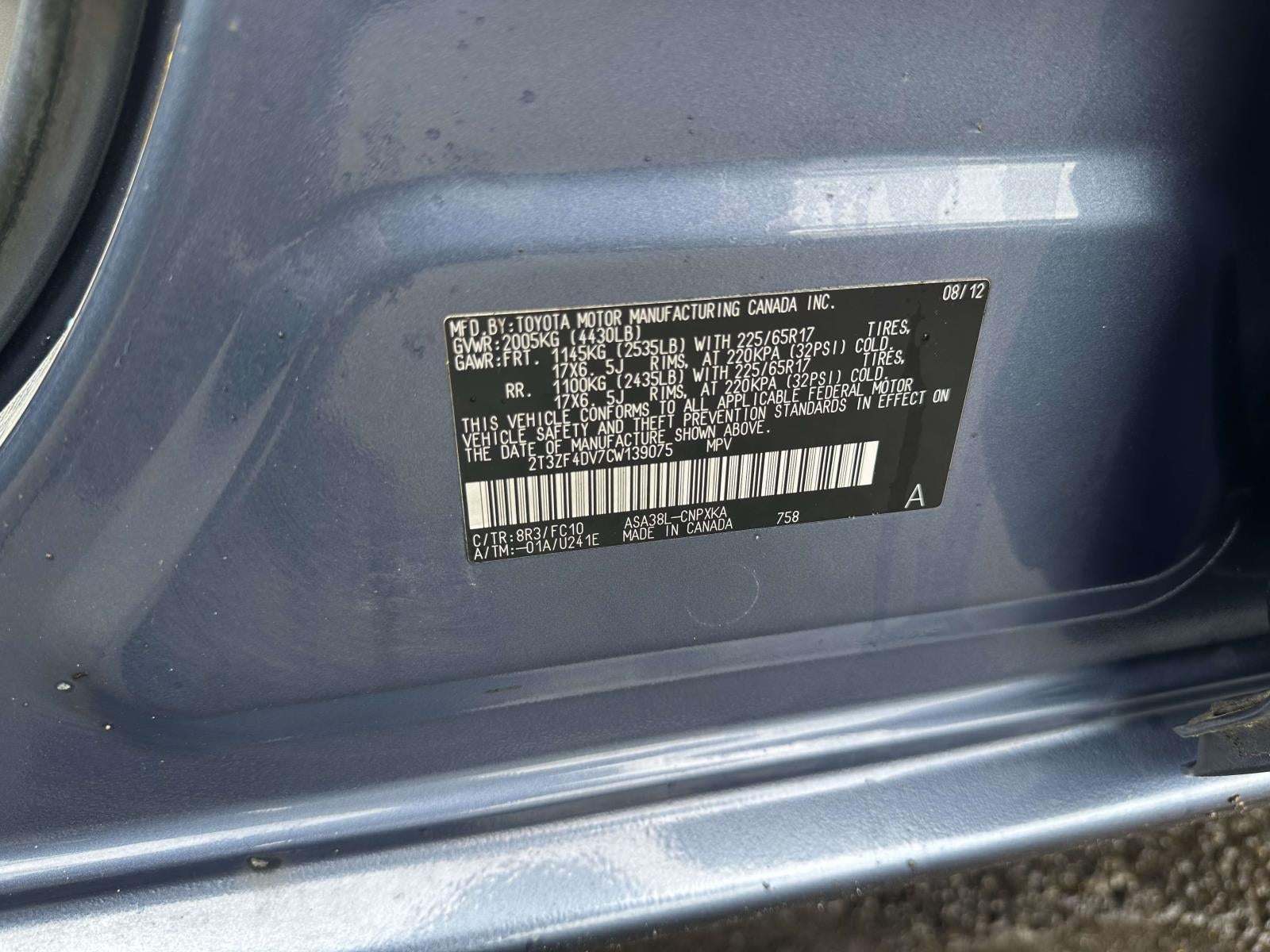 2012 Toyota RAV4 Base