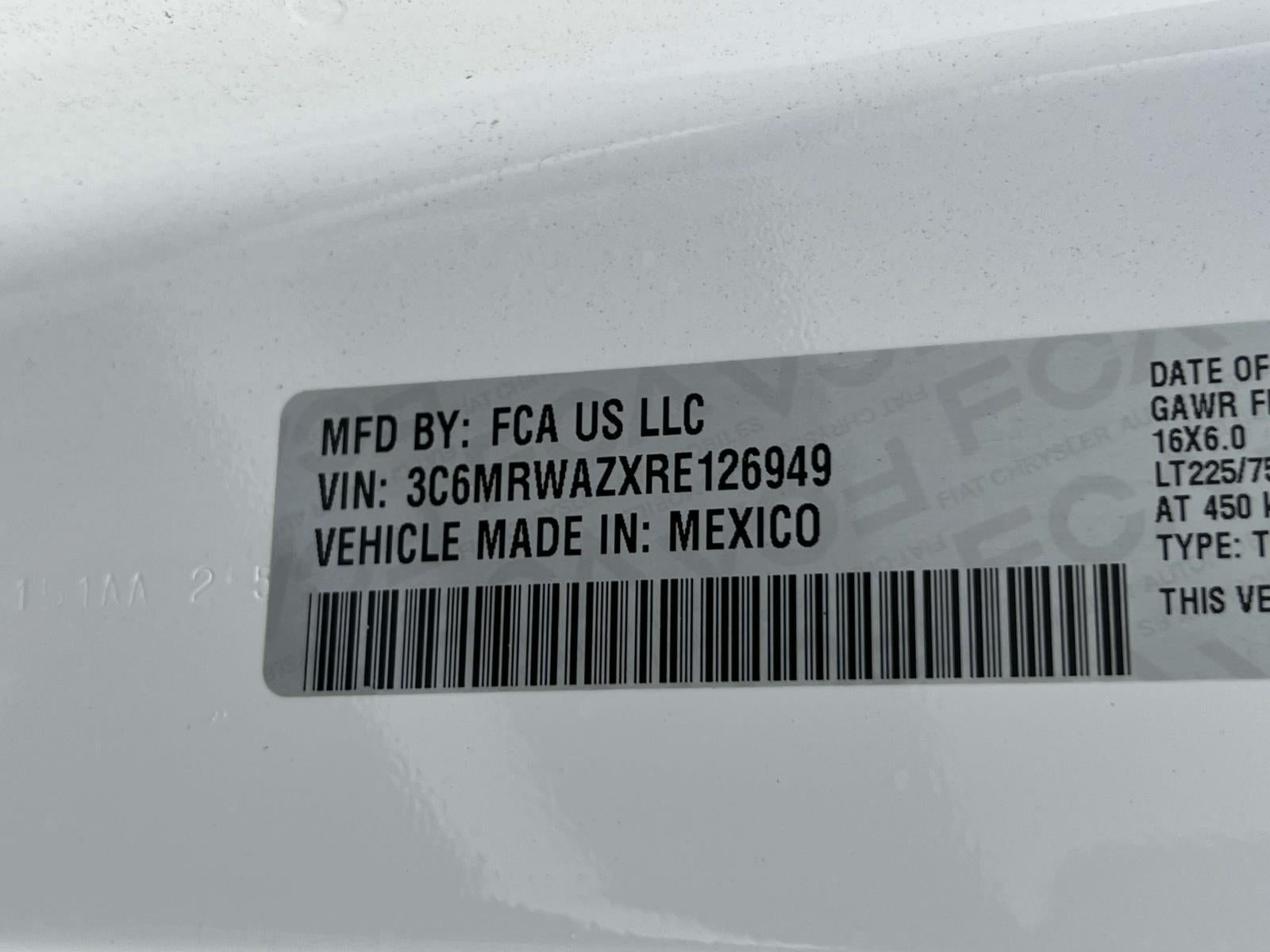 2024 RAM Ram ProMaster EV Tradesman