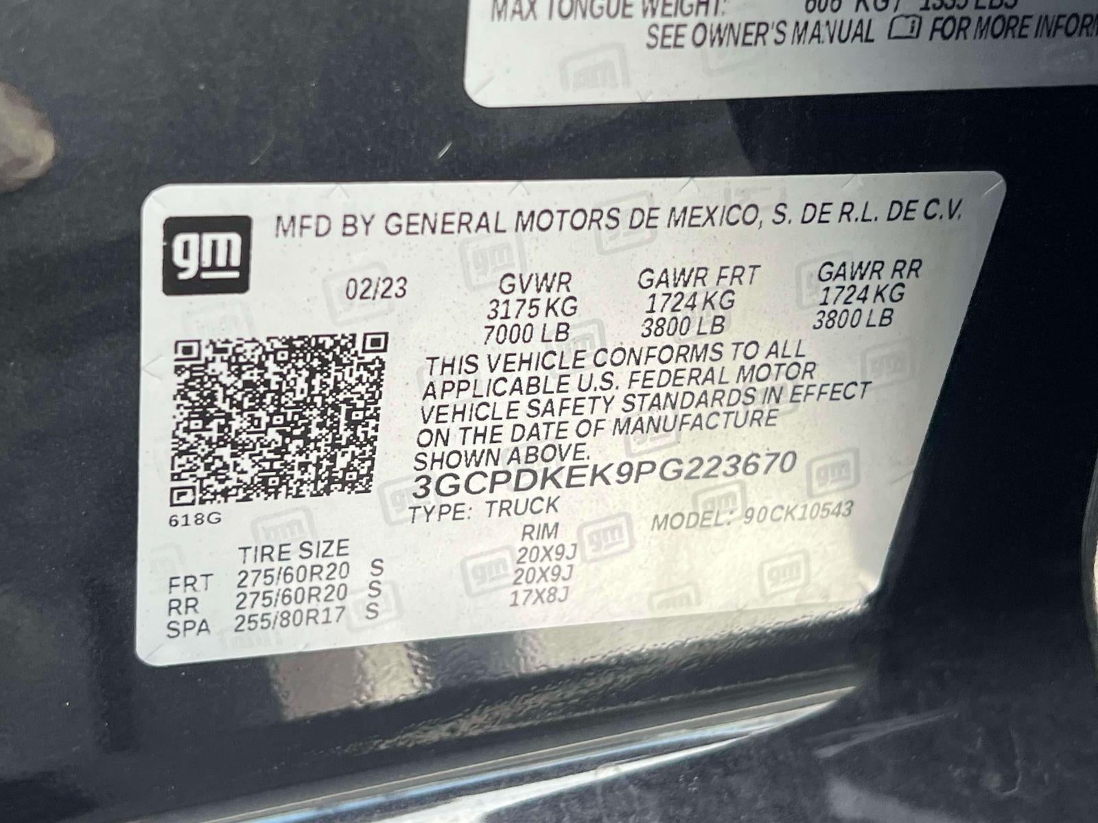 2023 Chevrolet Silverado 1500 4WD Crew Cab Short Bed LT with 2FL
