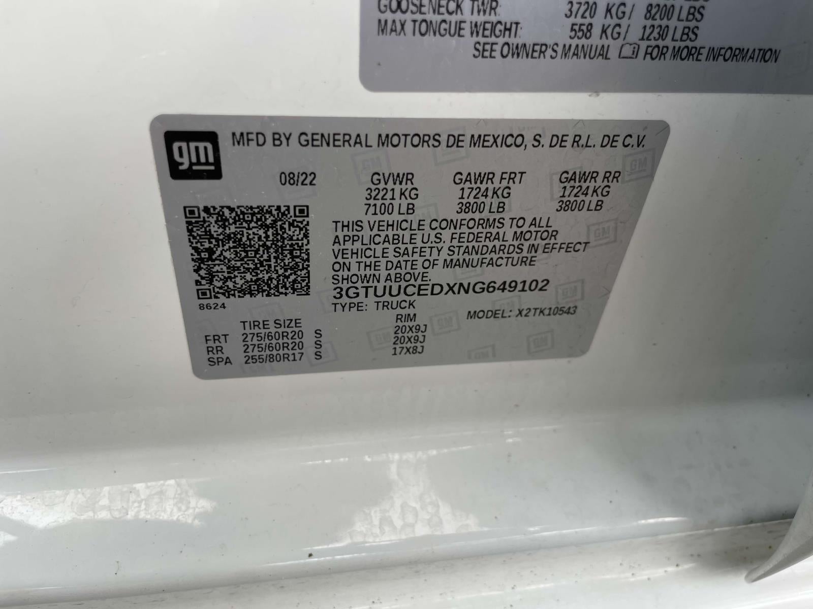 2022 GMC Sierra 1500 4WD Crew Cab Short Box Elevation