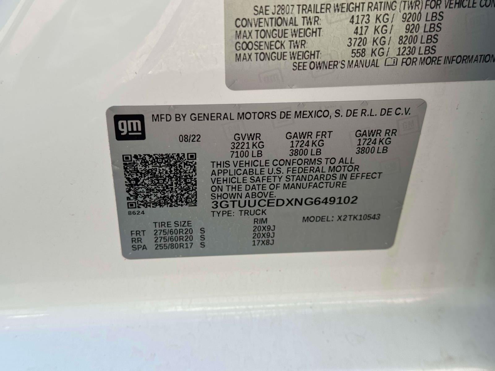 2022 GMC Sierra 1500 4WD Crew Cab Short Box Elevation