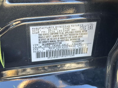 2022 Nissan Sentra S Xtronic CVT