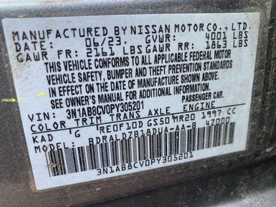 2023 Nissan Sentra SV Xtronic CVT