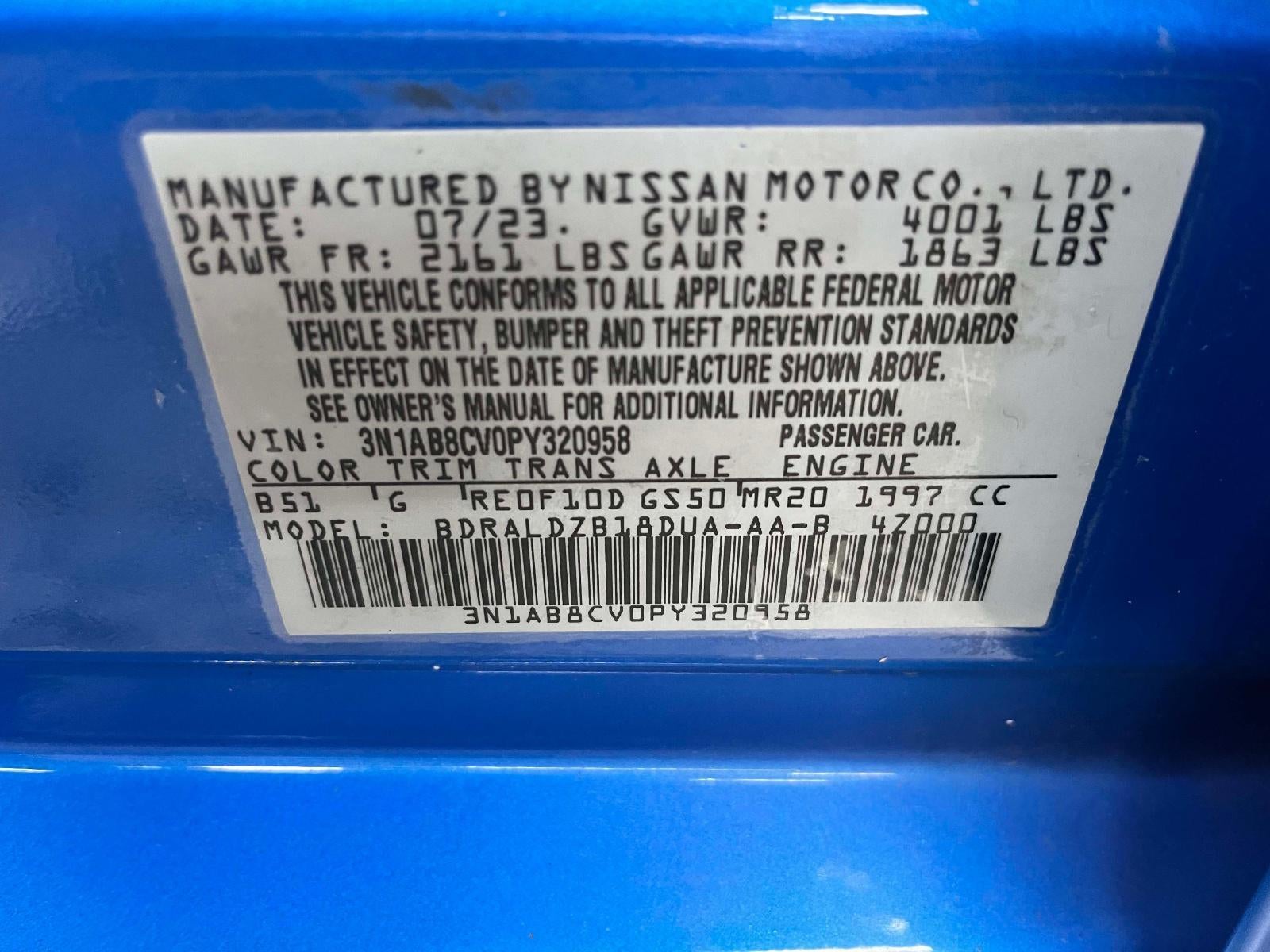 2023 Nissan Sentra SV Xtronic CVT