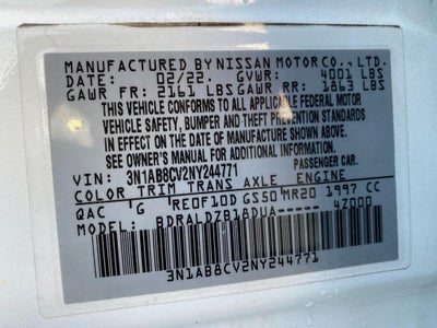 2022 Nissan Sentra SV Xtronic CVT