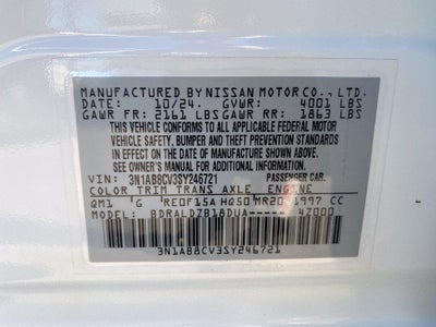 2025 Nissan Sentra SV
